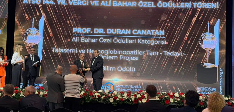 Vakıf Başkanımız Prof. Dr. Duran CANATAN'A Bilim Ödülü